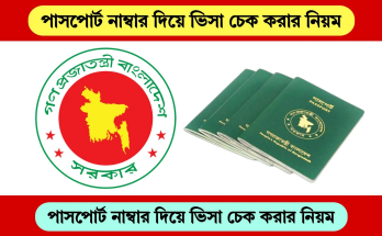 কিভাবে পাসপোর্ট নম্বর দিয়ে ভিসার স্ট্যাটাস চেক করবেন